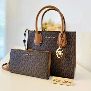 Michael Kors Mercer messenger crossbody bag & double zip wristlet
